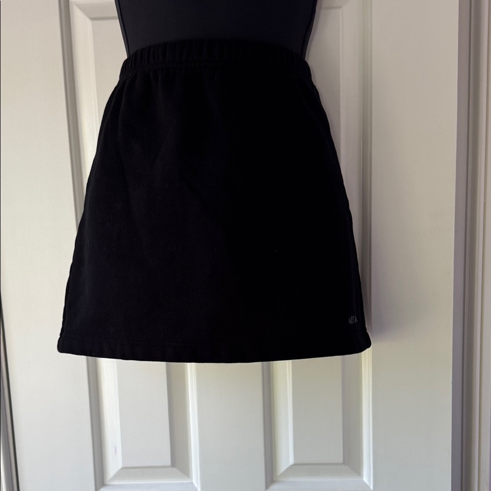 Aritzia Black Mini Skirt with Elastic Waistband
